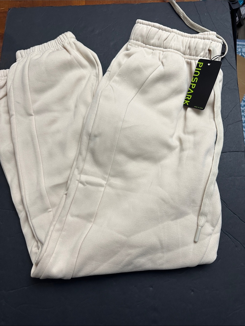 Biospark Men’s Cream Jogger Sweatpants